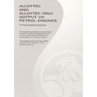 Holden Service Warranty Booklet VZ V6 Petrol Alloytech High Output Commodore