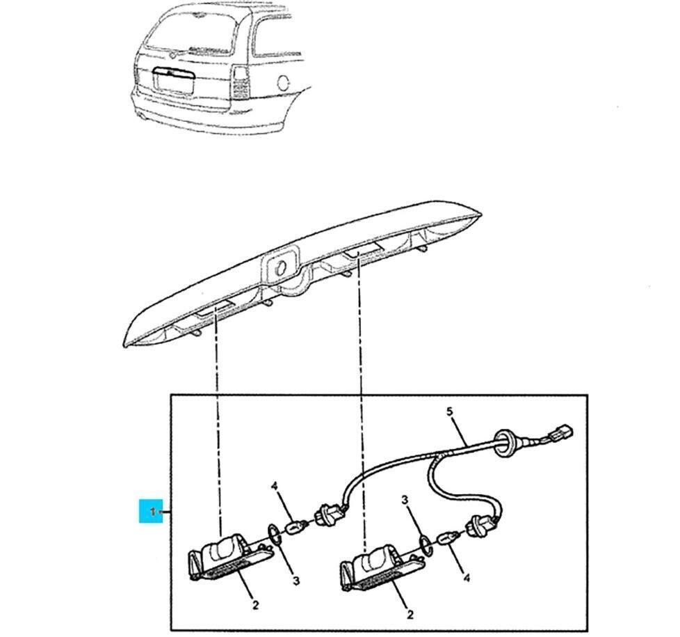 Holden VY II VZ Number Plate Harness Wiring WAGON For Tailgate GMH