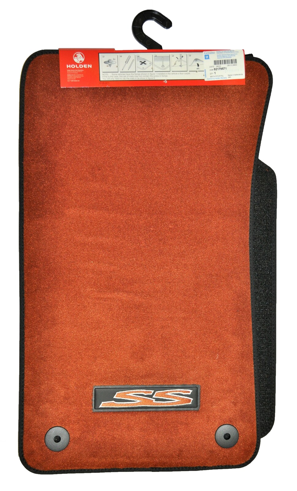 Genuine Holden Commodore VE SS SSV Front UTE Floor Carpet Mats ORANGE