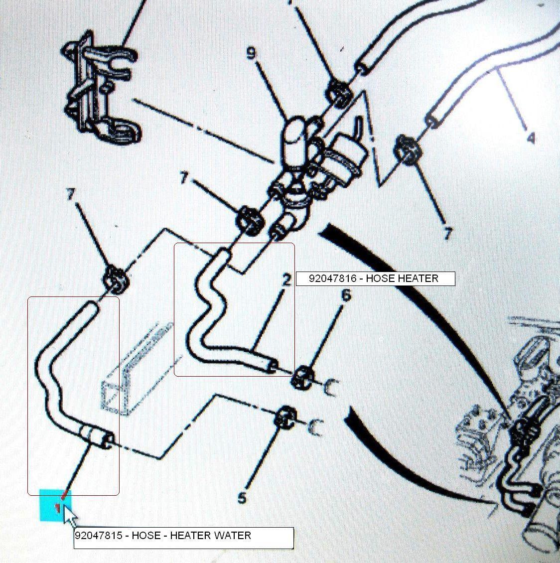Genuine Holden Commodore Heater Hose