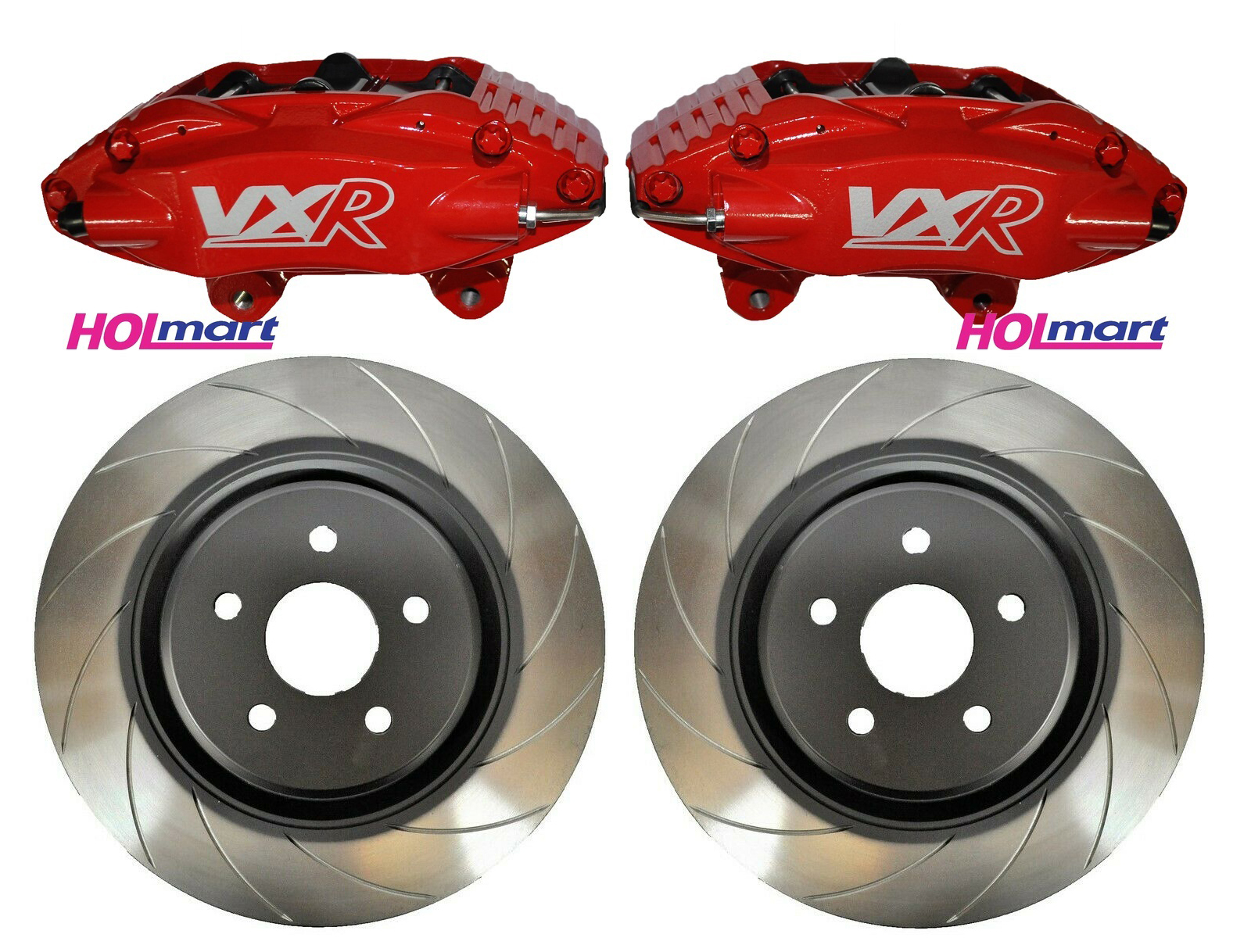 Holden HSV VE AP Racing Pot Piston Front Brake Calipers Pads & Discs RED GTS VXR Clubsport Senator DBA