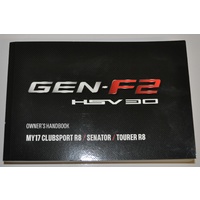 Holden HSV VF Clubsport R8 Senator Tourer R8 Wagon MY17 Owners Handbook New