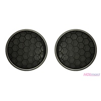 Holden VE Front Door Speaker Grille Inserts PAIR 136mm Black / Silver