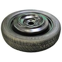 Holden 18" Steel Wheel Space Saver Rim / Tyre 155/70R18 112M VE VF WM WN New Black Commodore (Good Burnout Tyre)/