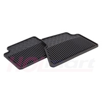 Chevrolet Silverado 1500-2500HD Rear Vinyl Floor Mats in Black