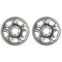 16" Steel Trailer Wheel 16x6.5" Rims X2 Silver 6 Stud Caravan Camper Boat Trailer NEW