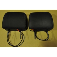 (FACTORY 2nd) DVD HEAD RESTS BLACK 7 INCH LEATHER BLACK GENUINE FUTURIS PAIR ACCESSORY Multimedia 2