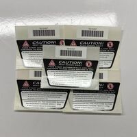 Holden Caution Sticker Decal Pack of 5 - Commodore, Cruze, Barina, Captiva