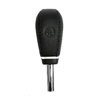 Holden VE WM Auto Leather Shifter Gear Knob Black/Silver - Commodore Caprice HBD GMH