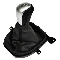 Holden SSV VE V8 Manual Leather Gear Shifter Knob & Boot SS-V 6 Speed Black/Silver Commodore GMH
