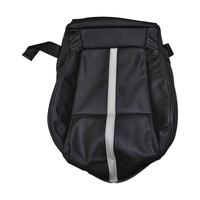 Holden VF Calais V Right Front Seat Base Trim Leather - Titanium Cream Strip / Black Stitching 