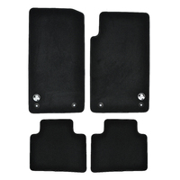 Holden VF Floor Mats Front & Rear Black White Stitch Sedan / Wagon Evoke Calais SV6 SS SSV Sportswagon Commodore