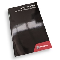 Holden Service Warranty Booklet VF Commodore & WN Caprice MY17