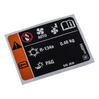 Holden Refrigerant Label