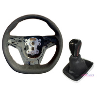 Holden HSV VF GTSR W1 Alcantara Steering Wheel & Manual Shifter Knob & Boot Red Stitch GEN-F
