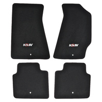 HSV Carpet Floor Mats VT VX VY VZ V2 VU Front & Rear Black/Red Stitch Holden - Clubsport R8 Senator GTS Commodore NOS