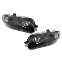 Holden VX VU Head Lights Lamp Projector Altezza Tear-Drop Black Pair