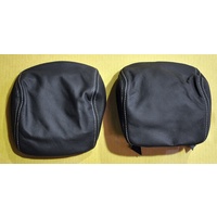 Holden Export VE Front Leather Headrests Pair Black W/ Silver Stitching May Fit GTS HSV