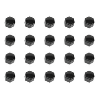 Holden VE VF Commodore Black Mag Wheel Nut Covers (Set X20) Size:22mm