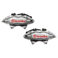 Holden VF WN Redline Brembo Front Brake Calipers & Brake Pads Silver / Red HSV