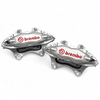 Holden VF WN Redline Brembo Front Brake Calipers & Brake Pads Silver / Red HSV