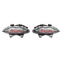 VF HSV Redline Brembo Front Brake Calipers & Brake Pads Silver / Red - Slight Chip
