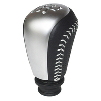 Holden HSV VY VZ V8 6 Speed Manual Shifter Knob Black Silver Stitching Commodore GMH NOS