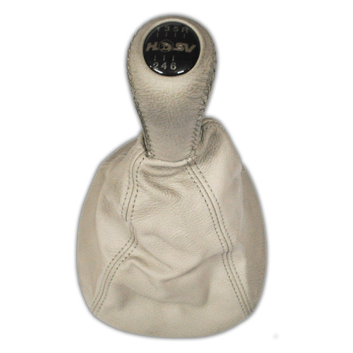 HSV VT V8 Manual Leather Shifter Knob & Boot 6 Speed Shale Shift Cream GMH Holden Commodore 