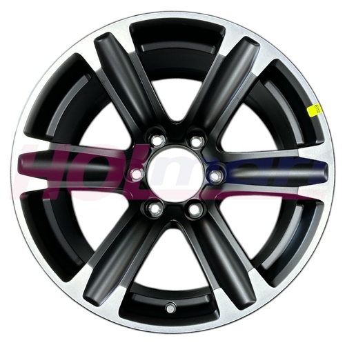 HSV Colorado Sportscat 18" x 10" Wheel Rim Satin Black With Silver Lip Design
