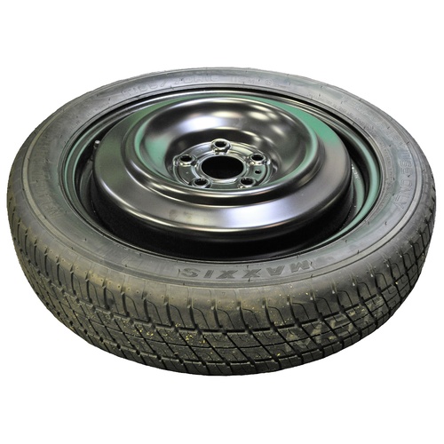 Holden 18" Steel Wheel Space Saver Rim / Tyre 155/70R18 112M VE VF WM WN New Black Commodore (Good Burnout Tyre)/