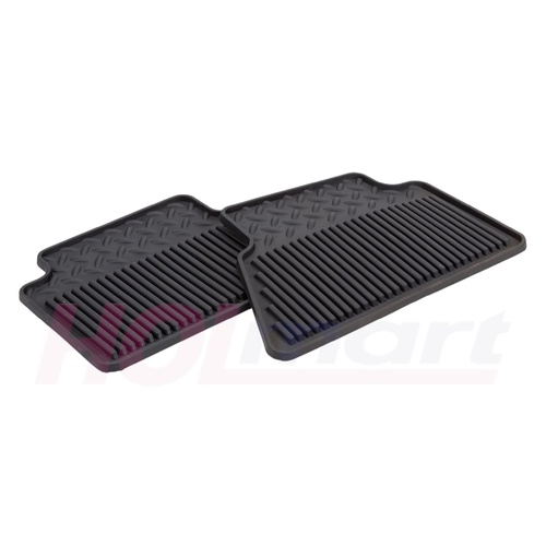 Chevrolet Silverado 1500-2500HD Rear Vinyl Floor Mats in Black