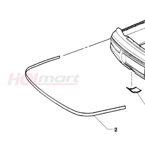 Holden Rear Bar Chrome Mould for WH Statesman 1999 - 2003