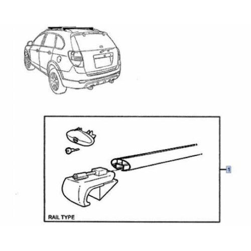 Holden Captiva Roof Racks (Rail Type) CG5 & CG7 2010-2018 GMH
