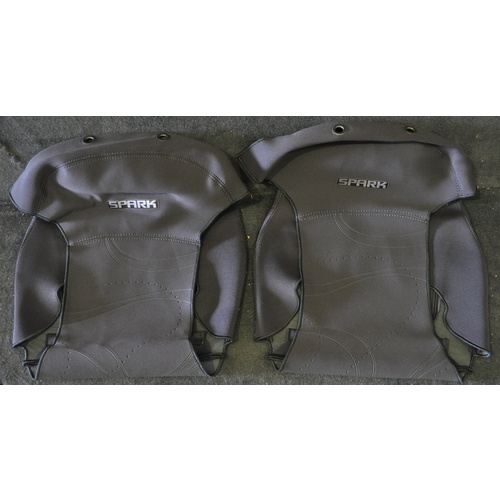Holden MJ Barina Spark Front Seat Cover Inserts - Black Pair 2011-2013
