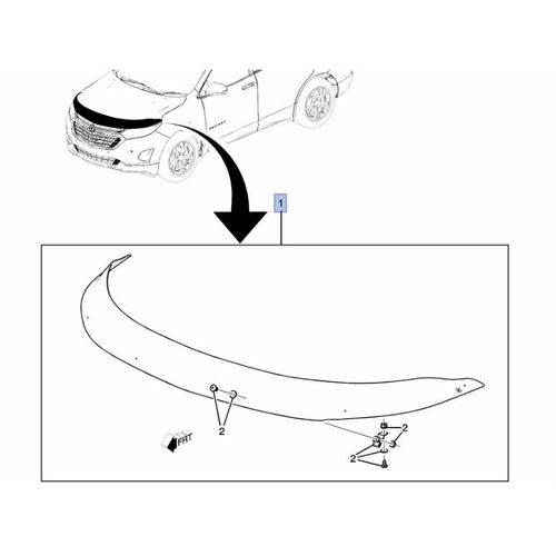 Holden EQ Equinox Clear Bonnet Protector And Fitting Kit GMH NEW