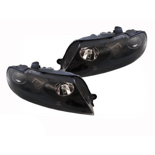 Holden VX Headlights Black Left & Right Pair Altezza Berlina Calais HSV GTS Clubsport R8 Projector Type