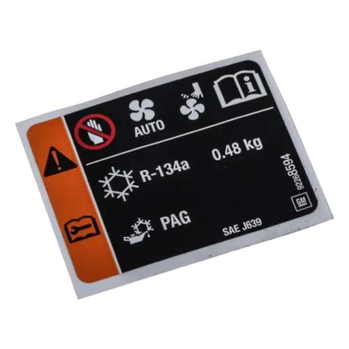 Holden Refrigerant Label