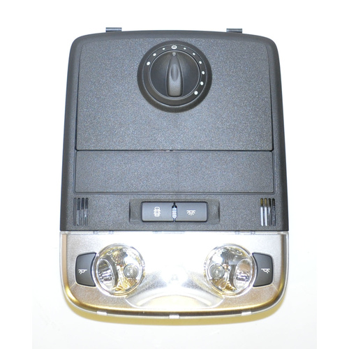 Holden Chevy VE Export Front Roof Map Light with Sunroof Switch & Bluetooth Mic - Black