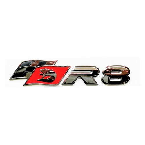 HSV VF R8 Badge Flag Helmet Lion Bootlid Clubsport Maloo GEN-F GEN-F2 Red/Chrome