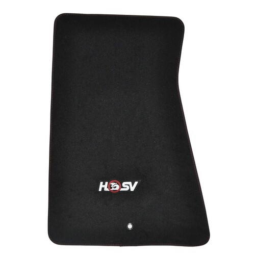 HSV Carpet Floor Mat VT VX VY VZ V2 VU Front Passenger Black/Red Stitch Holden - Clubsport R8 Senator GTS Commodore NOS