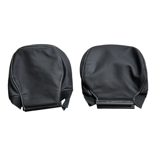 Holden HSV VY GTO Front Leather Headrest Anthracite Black w/Silver Stiching