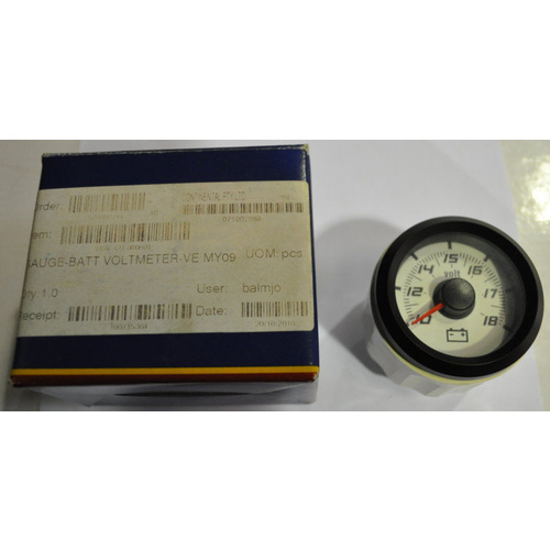 HOLDEN HSV VE SERIES 1 VOLT GAUGE (OLD STYLE WHITE FACE) VDO