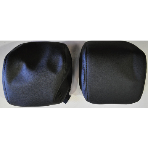 Holden VE Leather Onyx Black Head Rest Covers SS Omega Berlina Calais New Pair