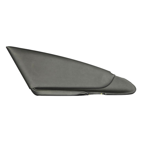 Holden HSV VZ Clubsport R8 Door Trim Insert Left Hand Front Black Perforated Leather - White Stitching