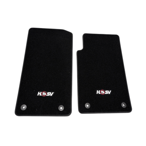 HSV VF WN Carpet Floor Mats Front Pair Black - Clubsport R8 Senator GTS Maloo Holden