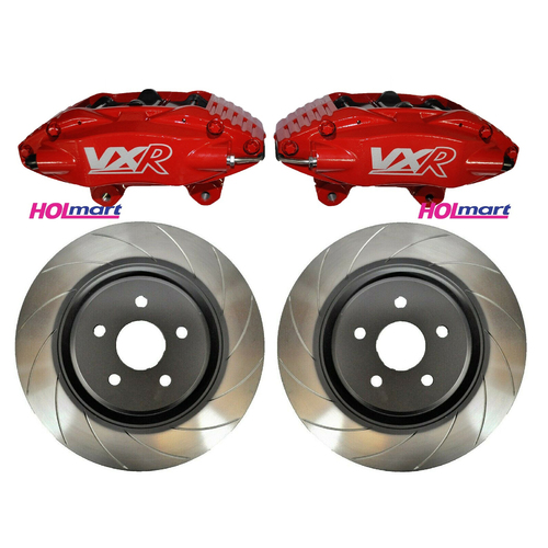 Holden HSV VE AP Racing 4 Pot Piston Front Brake Calipers Pads & Discs RED GTS VXR Clubsport Senator DBA