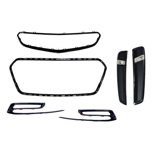 Holden VF Series 1 Black Out Kit Front Grilles, DRLS & Fender Surrounds Trim Molds SSV Commodore Redline