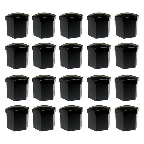Holden VT VX VY VZ Commodore Black Mag Wheel Nut Covers (Set X20) Size: 19mm
