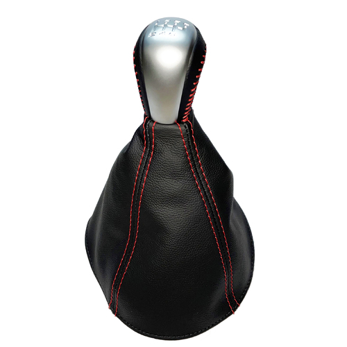 Holden HSV VY VZ Manual Leather Shifter Knob & Boot 6 Speed Red Stitch SS GTS Clubsport